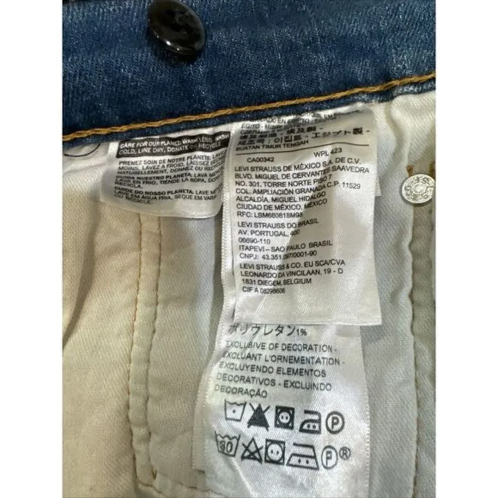 Levi's 505 Jeans Mens 38x29 Blue Denim Straight Leg Regular Fit Grunge Retro USA